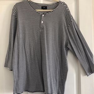 OBEY 3/4 Sleeve Henley Shirt XL